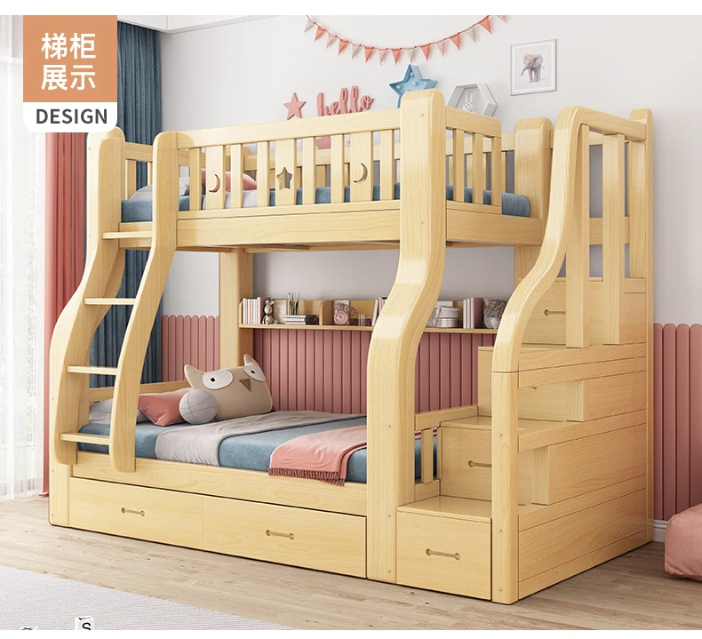 All solid wood bunk bedsmother beds, home mother and child