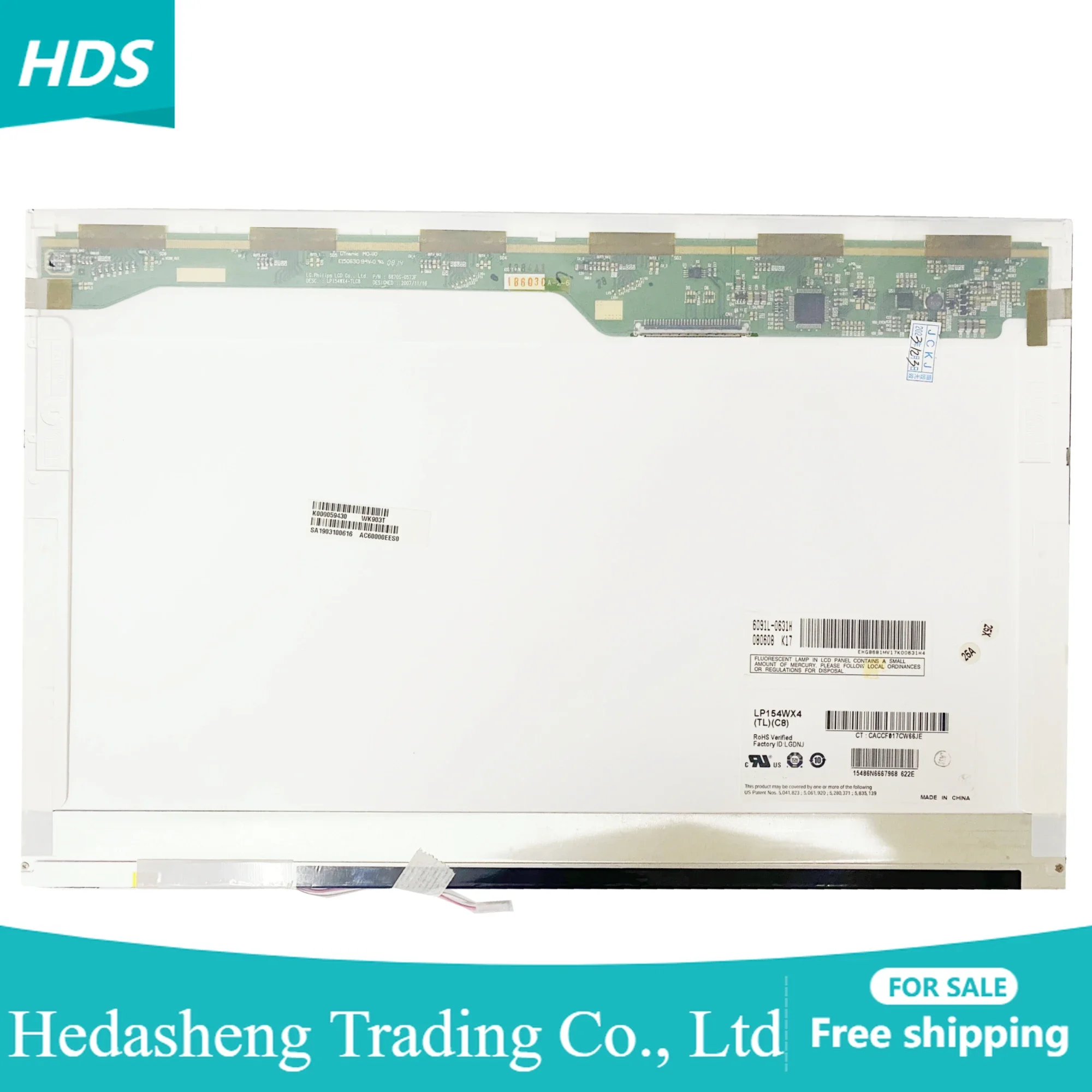 LP154WX4 TLC8 fit LP154WX3-TLC1 LTN154X3-L02 B154EW02 V.6 B154EW08 V.0 V.1 15.4 inch 30 pin LVDS Laptop LCD Screen