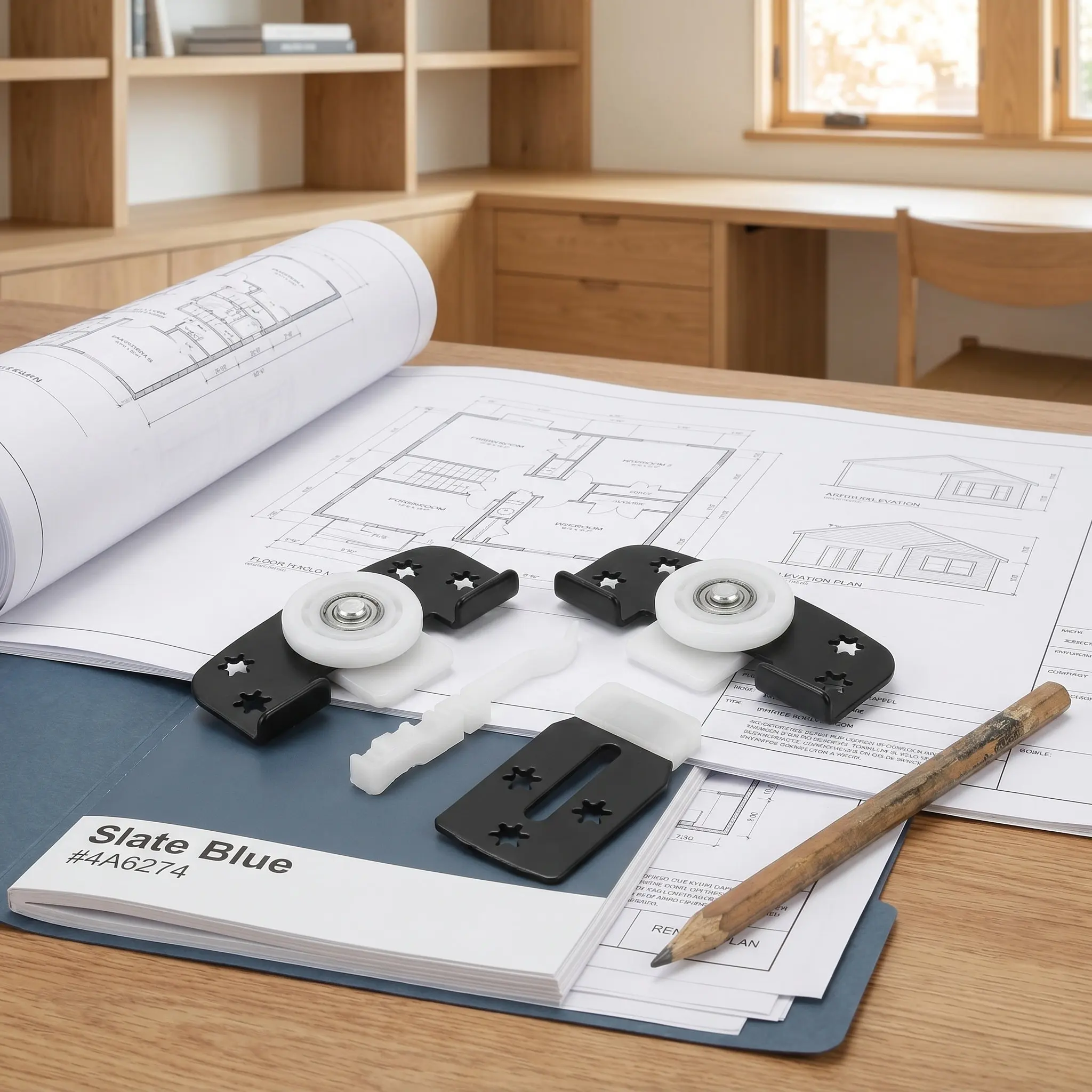 2 セット引き戸ローラー金属サイレントホイールワードローブキ - Furniture Hardware Replacement のレビューと価格