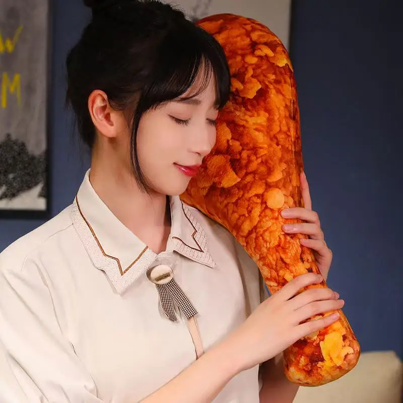 Simuliertes knuspriges Hühnerbeinkissen, Anime-Plüschtier – süße 20/50/70 cm große Stofftier-weiche Puppe für Weihnachten, Erntedankfest – Detail 11