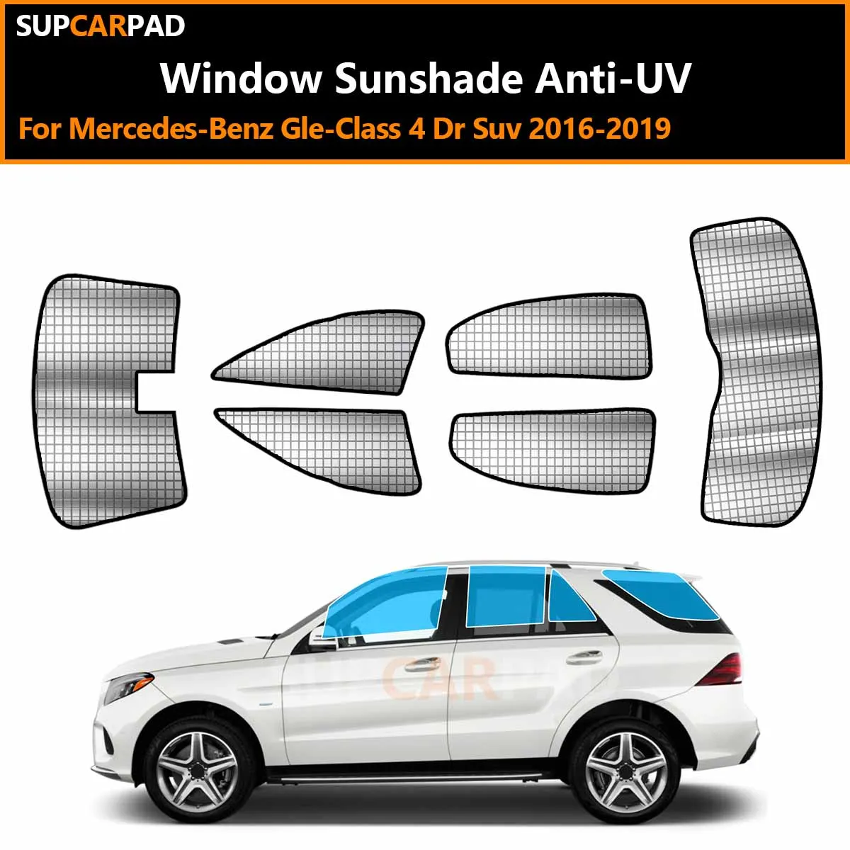 

For Mercedes-Benz Gle-Class 4 Dr Suv 2016-2019 Custom Car Window Sunshade Anti-UV Car Sun Window Visors Sunshade Covers Accessor