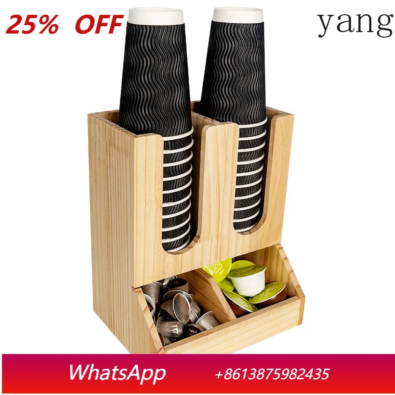 CX Black Acrylic Disposable Paper Cup Holder Milk Tea Shop Bar Sugar Packet Storage Rack