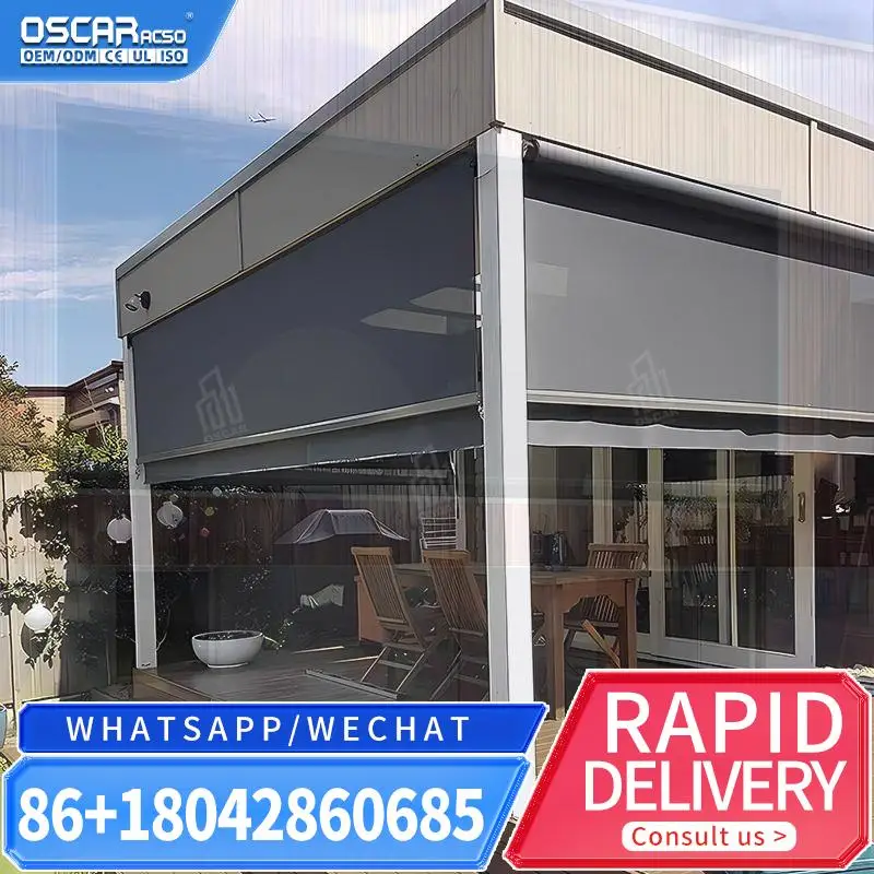 

2025 High Repurchase in Australia America Canada Smart Motorized Outdoor Patio Windproof Roller Shade Screen Rolling Blind