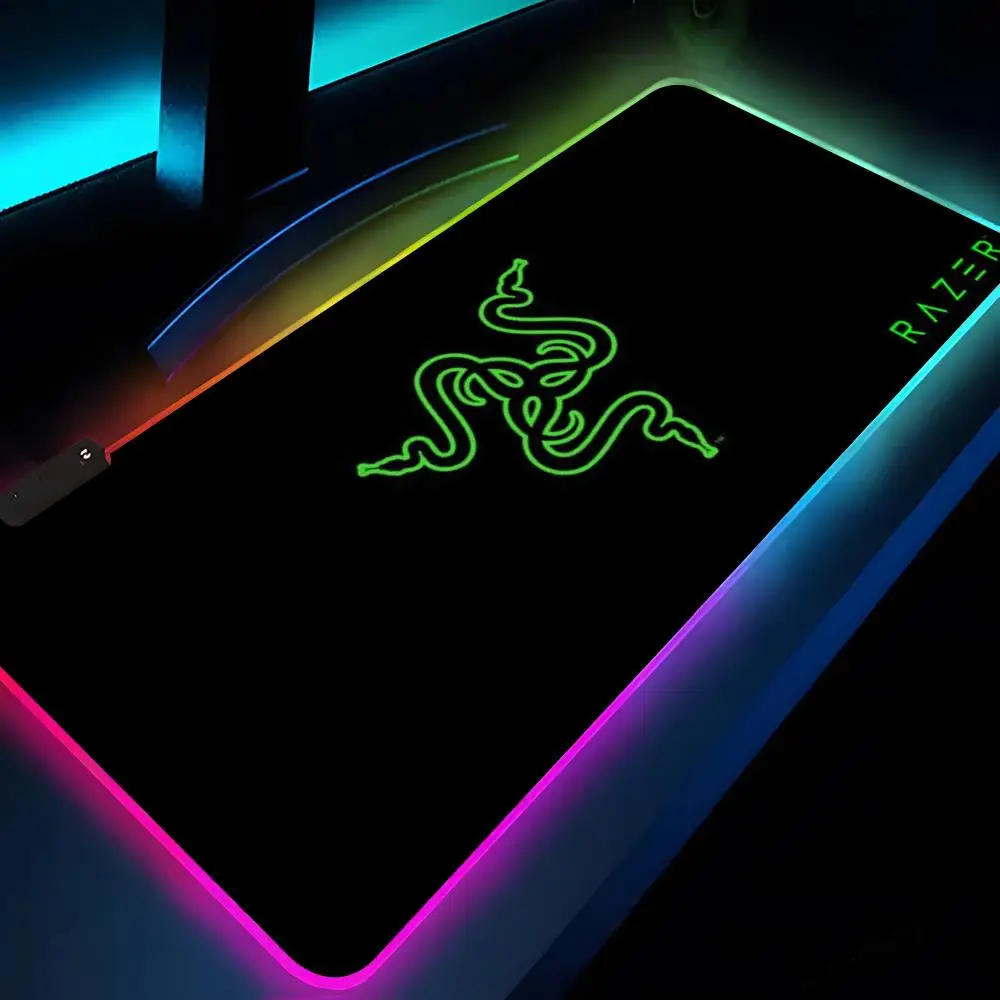 Imagem -03 - Razer Mouse Pad Rgb Xxl Tapete para Laptop Gaming Mousepad Teclado Retroiluminado Gamer Menina Almofadas de Mesa