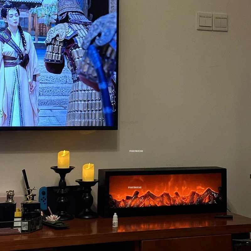 غرفة المعيشة الأوروبية محاكاة المواقد مصباح متوهج على شكل شعلة ديكور المنزل الرجعية الحلي الأمريكية جو مصباح غرفة ديكور الموقد Z