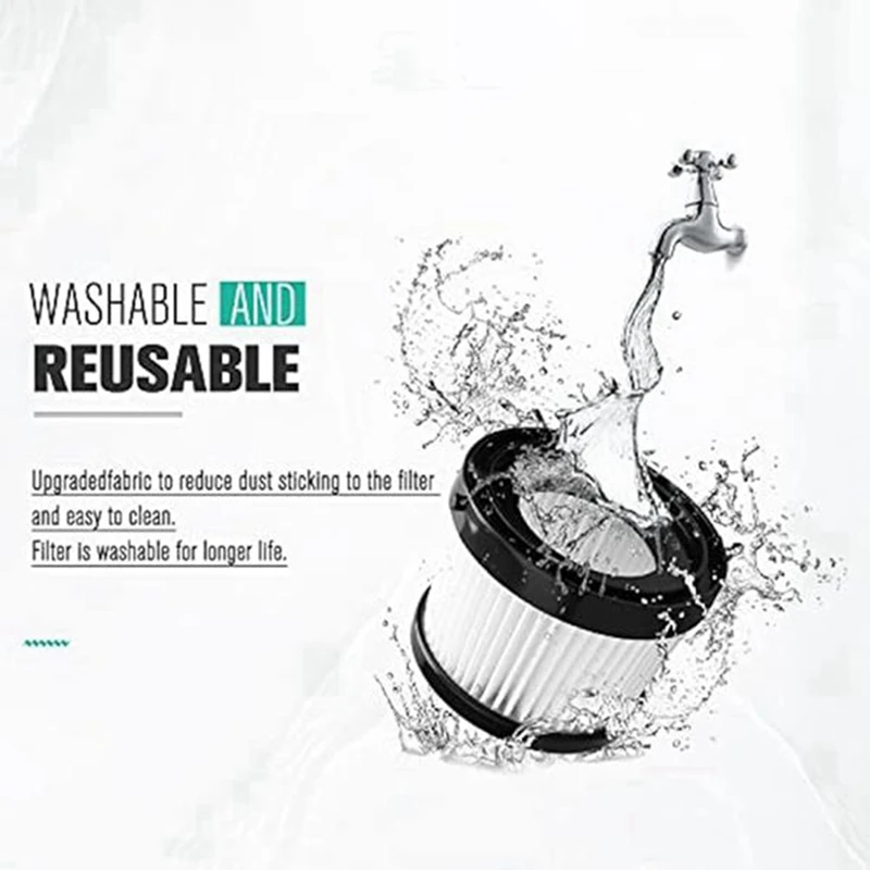 فلتر فراغي محمول باليد من HEPA ، 8 مرشحات بغطاء فوم ، فرشاة واحدة متينة ، DCV5011H ، 4 عبوات ، DCV501HB