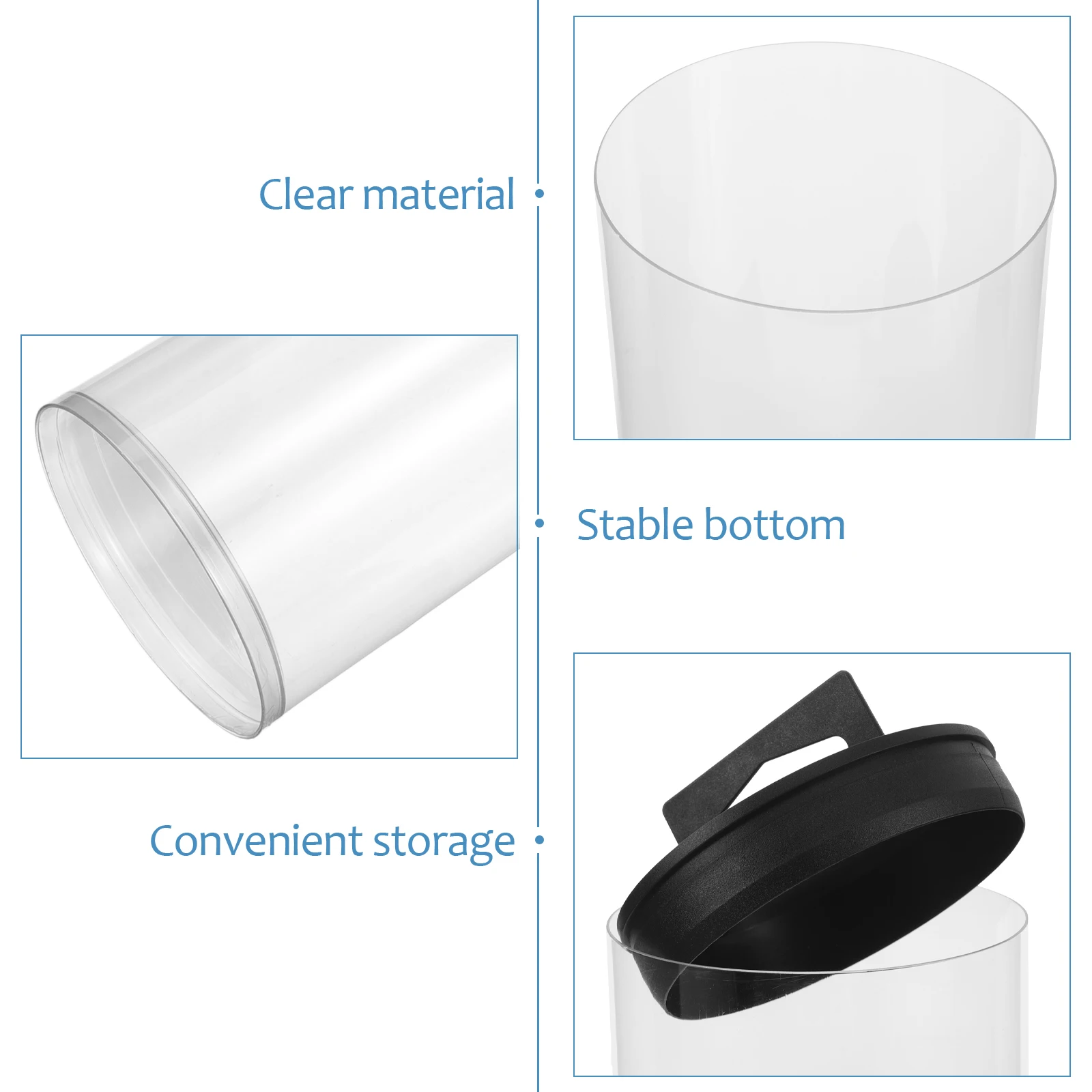 كرة التنس حاوية بلاستيكية أسطوانة التنس أنبوب شفاف زجاجة تخزين البيسبول حامل كرة التنس علبة كرة التنس تحتوي على