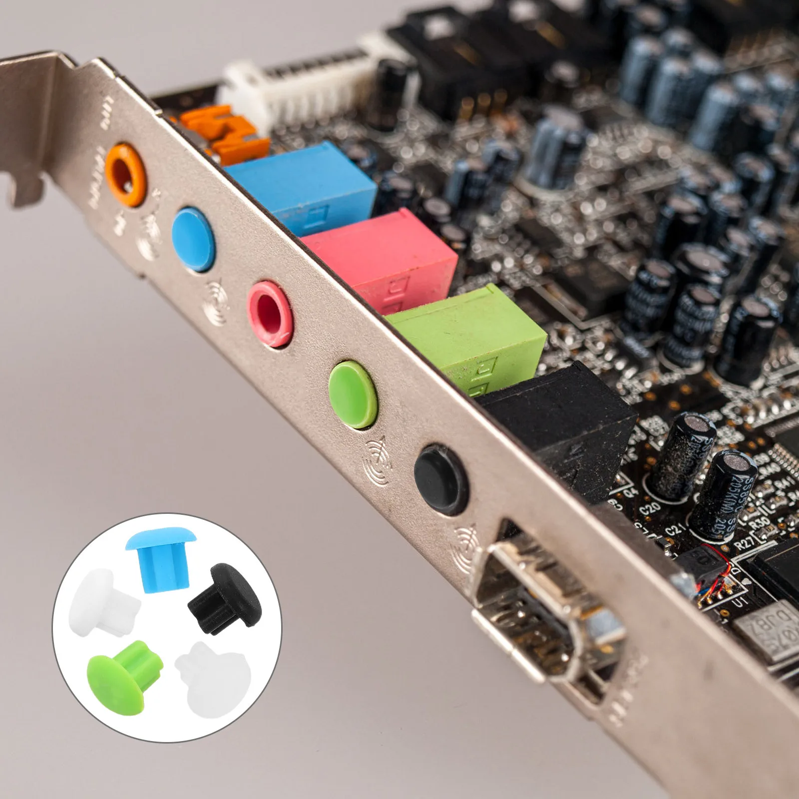 

50Pcs Audio Port Dust Plugs Silicone Anti Dust Covers Soft Headphone Jack Microphone Laptop Speaker Protectors