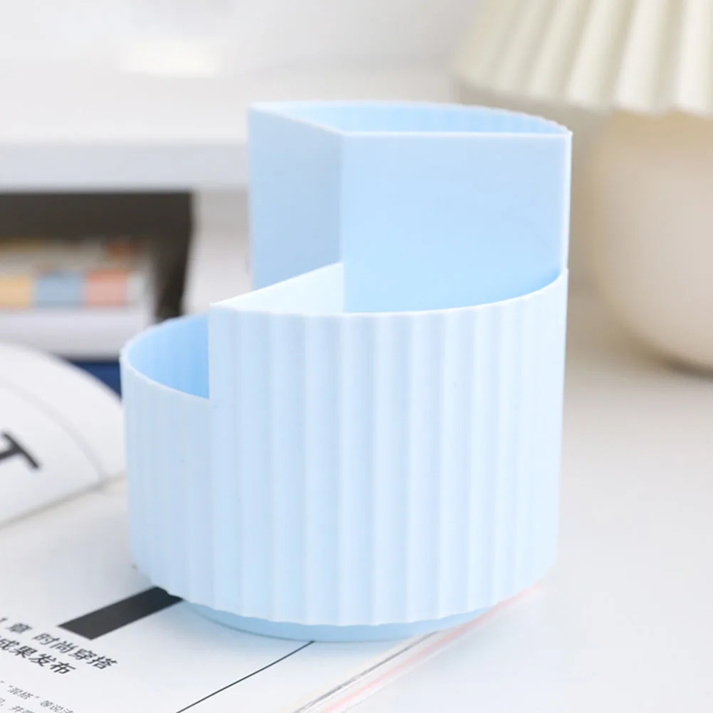 

1Pcs 360-Degree Rotatable Pen Holder Sky-Blue Desktop Organizer for Office School Use Rotatable Brush Pot Rotating Pen Holder