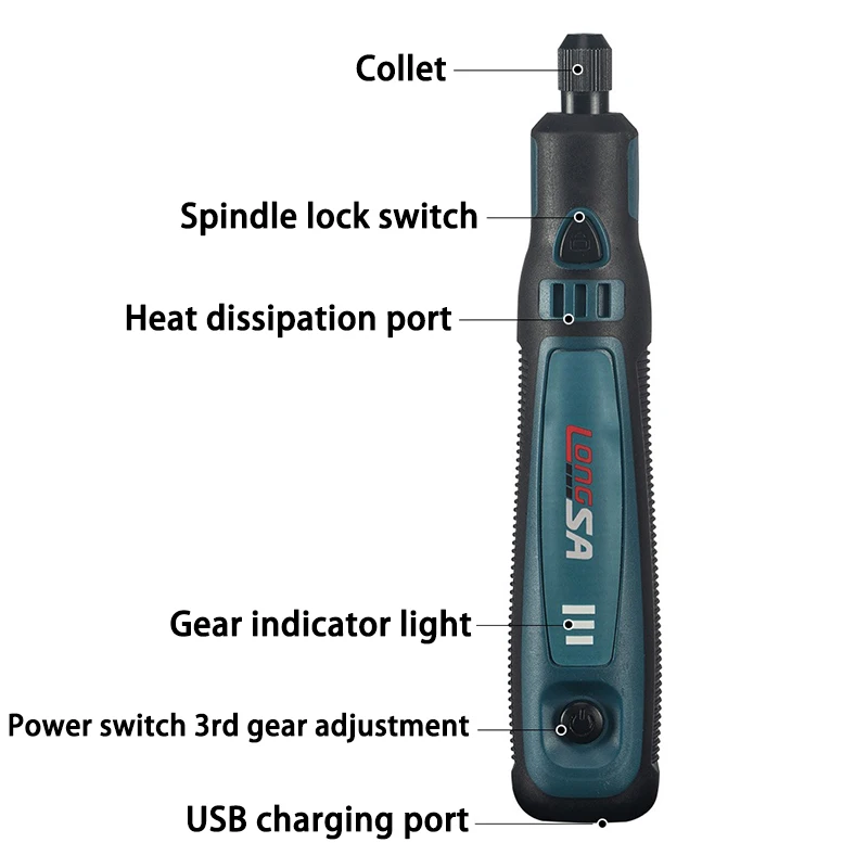 USB Charging Electric Polisher Set Wireless Mini Electric Sander Machine Jade Carving Grinding Machines Professional Power Tools