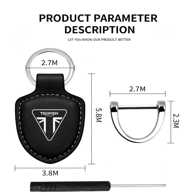 Gantungan Kunci Sepeda Motor Kulit Liontin Dekorasi untuk Triumph Tiger 675 900 GT Rally Explorer 1200 XCA1050 Trident 660