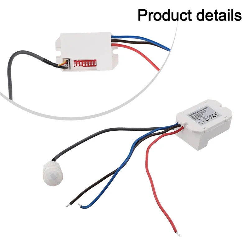 GROCE-Practical Useful Wall PIR Sensor Detector Light Switch 50/60Hz 6M Motion Occupancy Rest Dips 220-240V/AC 360°