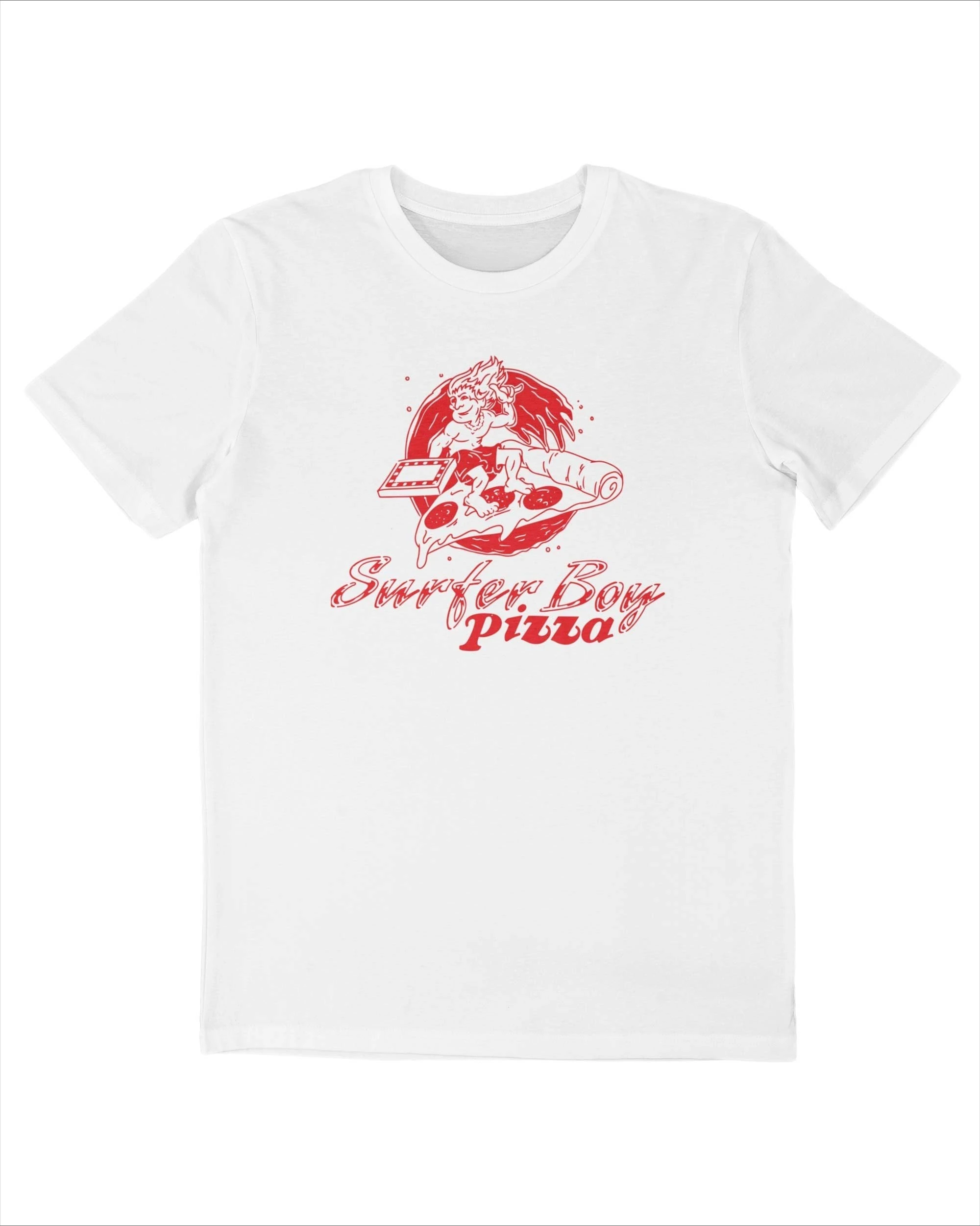 

Surfer Boy Pizza Graphic Printing Summer Luxury Brand Cotton Men's and Women's T-Shirts Short Sleeves Street Fashion Trend
