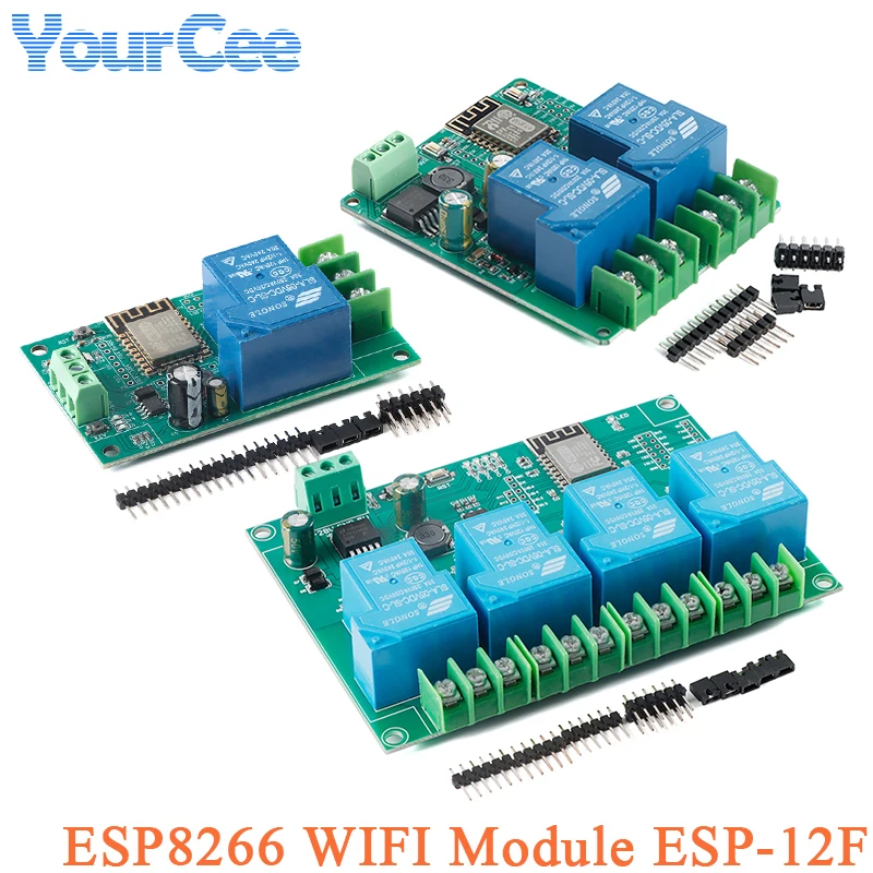 1 2 4-kanałowy przekaźnik ESP8266 WIFI ESP-12F Moduł płytki rozwojowej 30A do inteligentnego sterowania bezprzewodowego domu DC7-28/5V DC7-80/5V