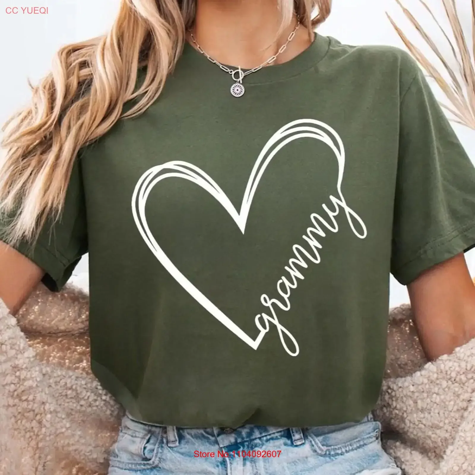 Grammy T Shirt For Grandma Mother's Day Best Ever Heart Birthday vintage Washed Versatile Comfortable Top For Everyday Wear