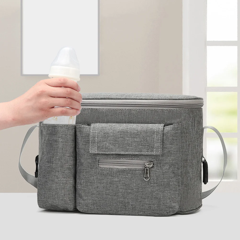 

Multifunctional Waterproof Mummy Bag Large Stroller Diaper Organizer Hanging Handlebar Nursery Baby Supply Container