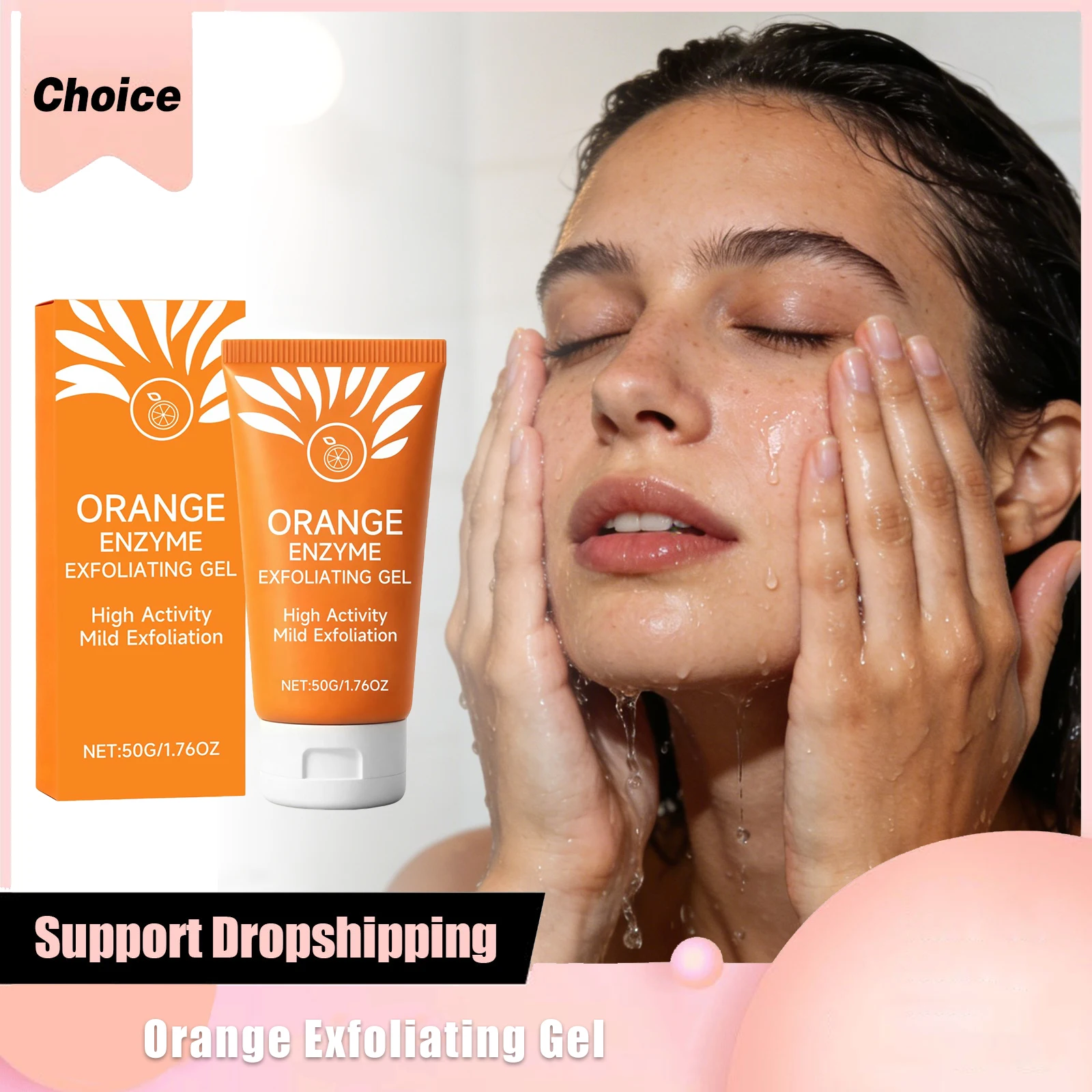 Gel de limpieza naranja niacinamida, exfoliación profunda, mejora la rugosidad de la piel, ilumina el tono de la piel, limpieza antioxidante, limpiador Facial