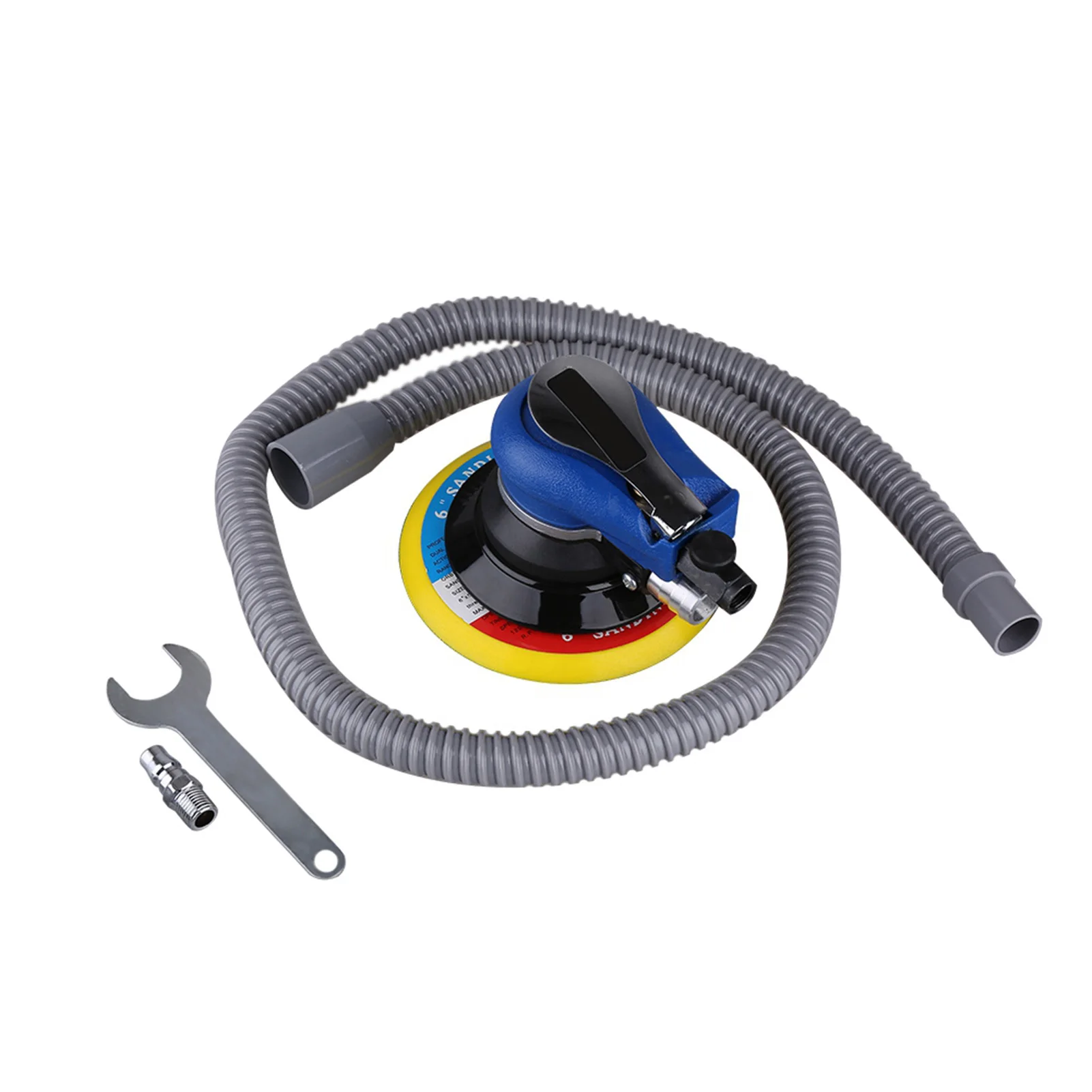 Air Sander Air Random Orbital Palm Sander for 6inch 150mm Pad Pneumatic Tool with Dust Collection Hose Polisher Sanding Tool