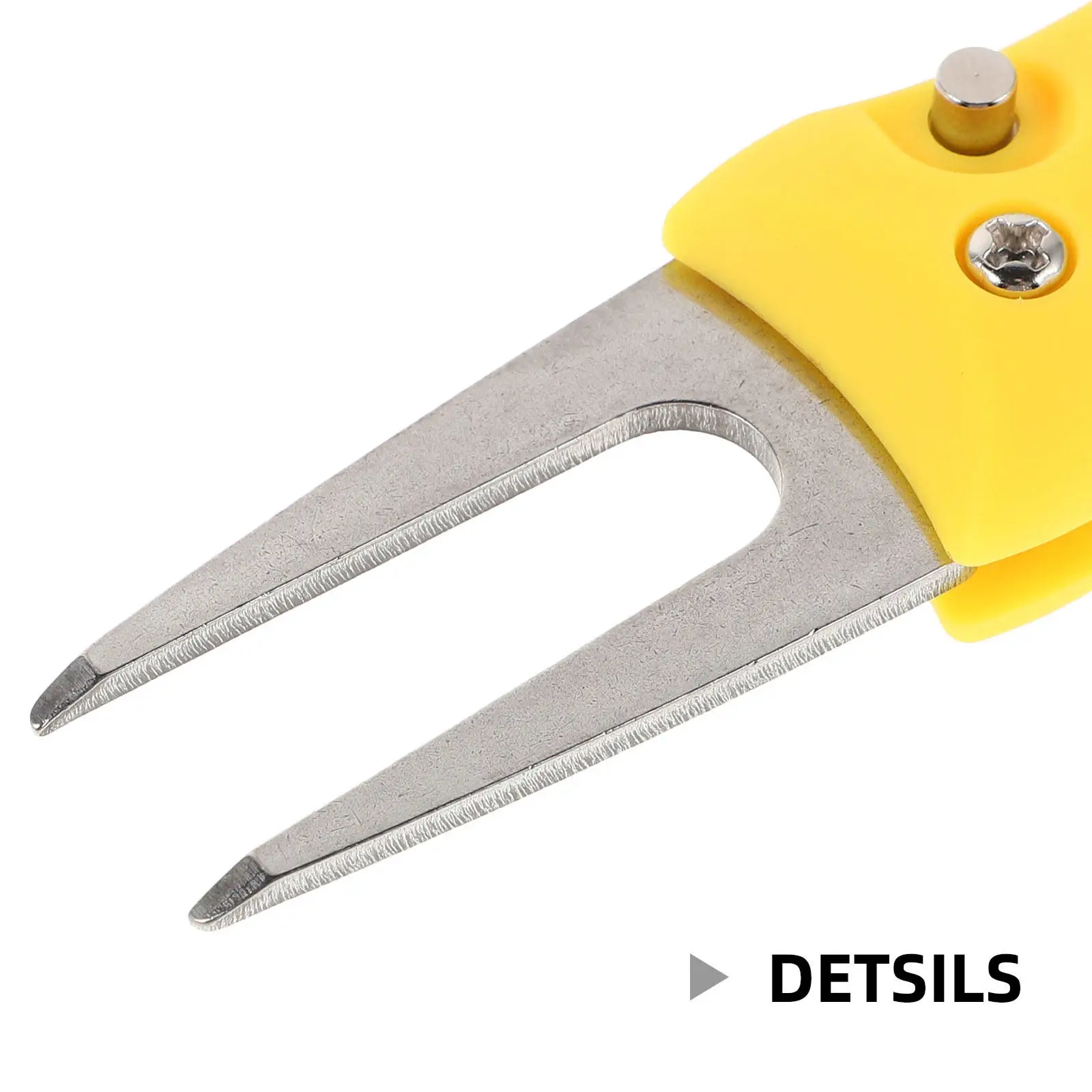 Foldable Golf Divot Repair Tool Compact Precision Pitch Mark Repair Fork Metal Green Maintenance Tool for All Golf Courses