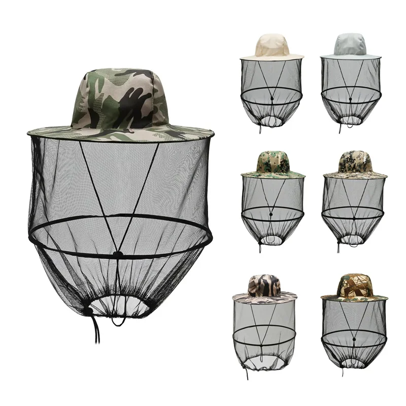 1Pcs Adult Quick-Dry Anti-Mosquito Fishing Hat | Sun Protection Bucket Hat with Insect Net for Summer Outdoor Camping Fishing