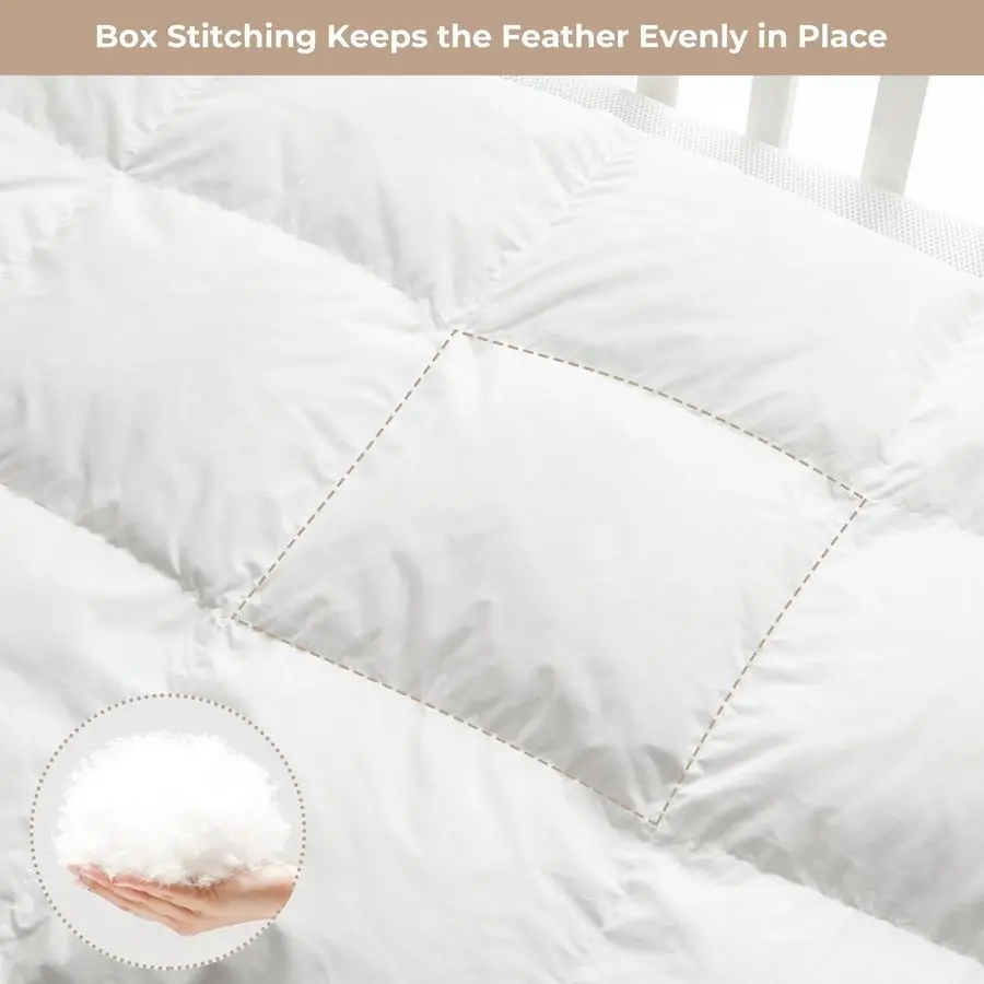 بطانية لحاف للسفر من Travel Crib Goose Down متعددة الوظائف، مضادة للحساسية 100 قطن عضوي قابل للغسل للجنسين للأطفال، جميع المقاسات #4