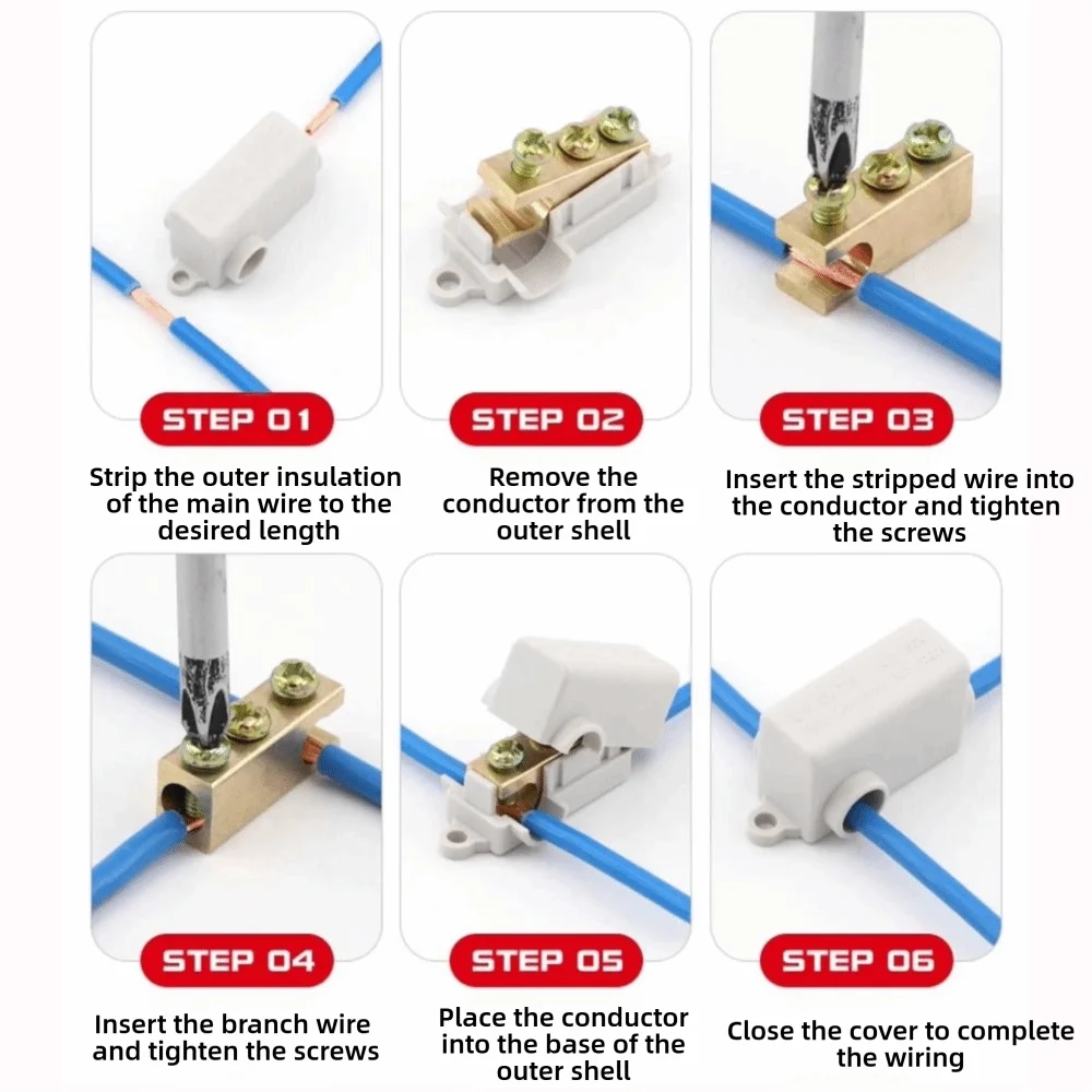 New Conductor Brass High Power Splitter Large Current Universal Wire Connector Quick Terminal Block Electrical