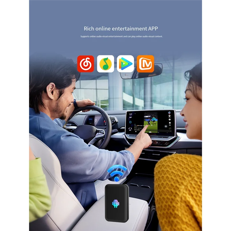 

AB61-автомобильная машина, соединительная коробка Lites 5в1, Android Carplay адаптер Android Auto, беспроводной адаптер для автомобилей Netflix