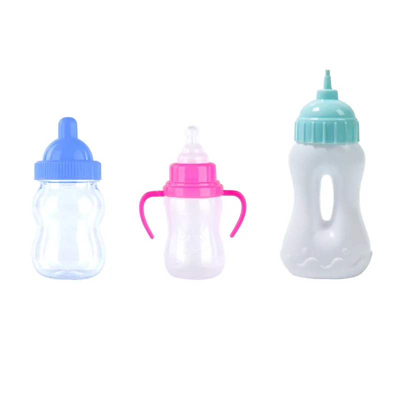 Juguetes para jugar a las casitas para niños, botella de simulación/pañal/sucette, babero, Mini suministros diarios para bebés, accesorios para casa de muñecas