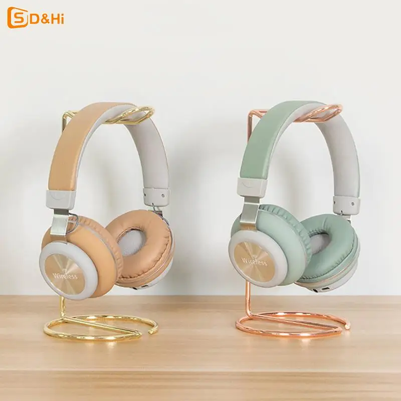 1pc Iron Line Headphone Stand Metal Support Headset Stand Rack Cute Bluetooth Wireless Headphones Holder Support Gamer Helmet