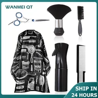 Juego de 6 uds. De chal de peluquería profesional resistente al agua, conjunto de papel de nailon para peluquería, barbería, herramientas de peinado