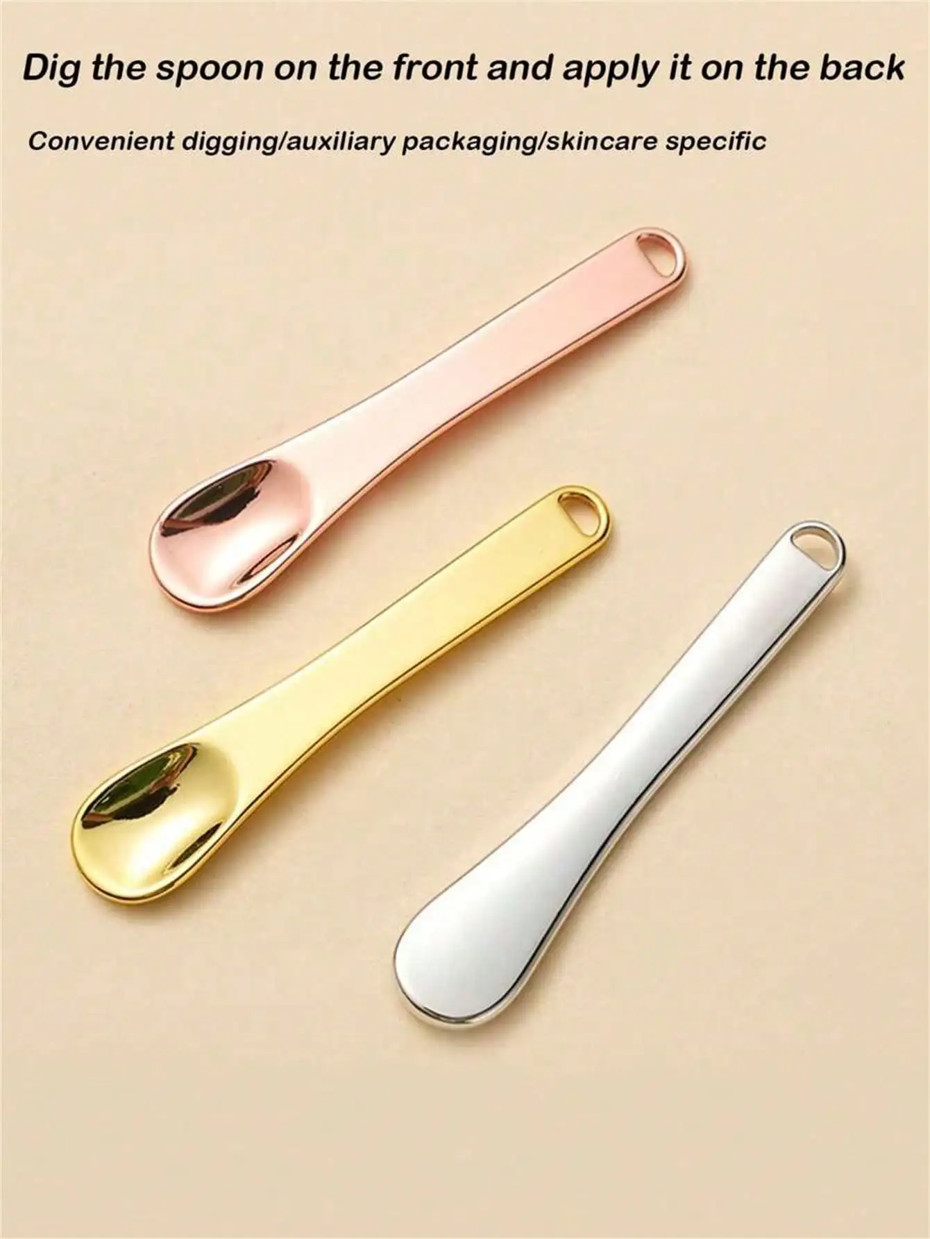 1/2/3/6 Reusable Cosmetic Spatulas And Mini Spoons, Suitable For Easy Application Of Face Cream And Lotion, Cosmetic Spatulas