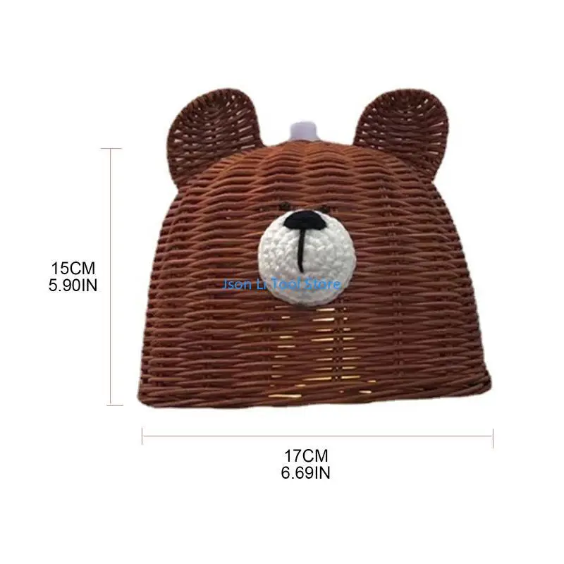 Y08D Recém -nascido Photography adereços Urso fofo para cabeça Chapeleiro Chandelier Light Shade Ten Iluminação Lâmpada o