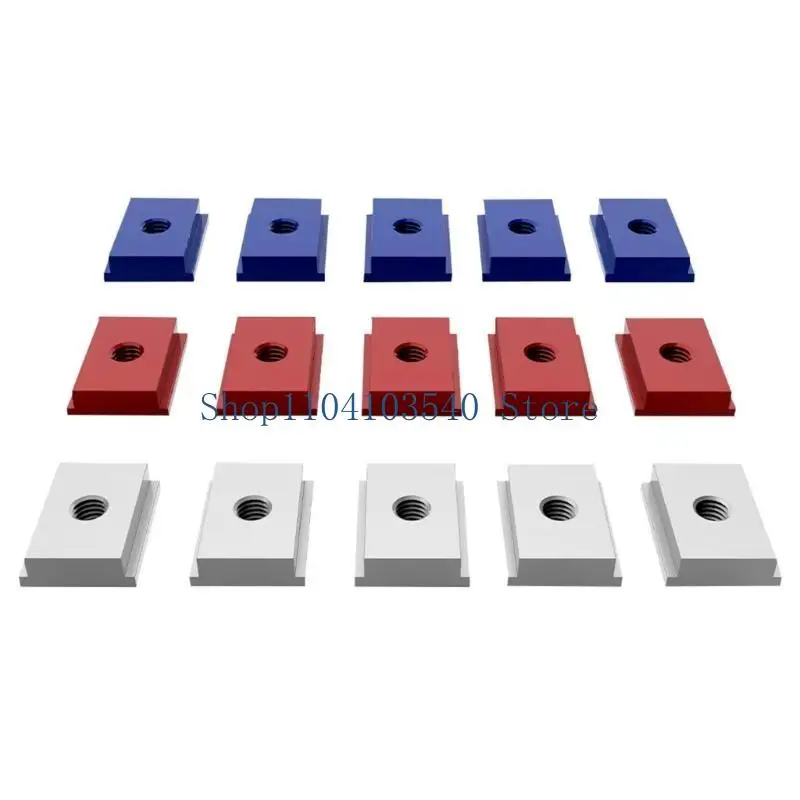 

02DC T-Slider for T-Slot M6/8 Aluminum T Slot Nut T-Track Slider Sliding Nut for Woodworking Tool Jigs Screw Slot Fasteners