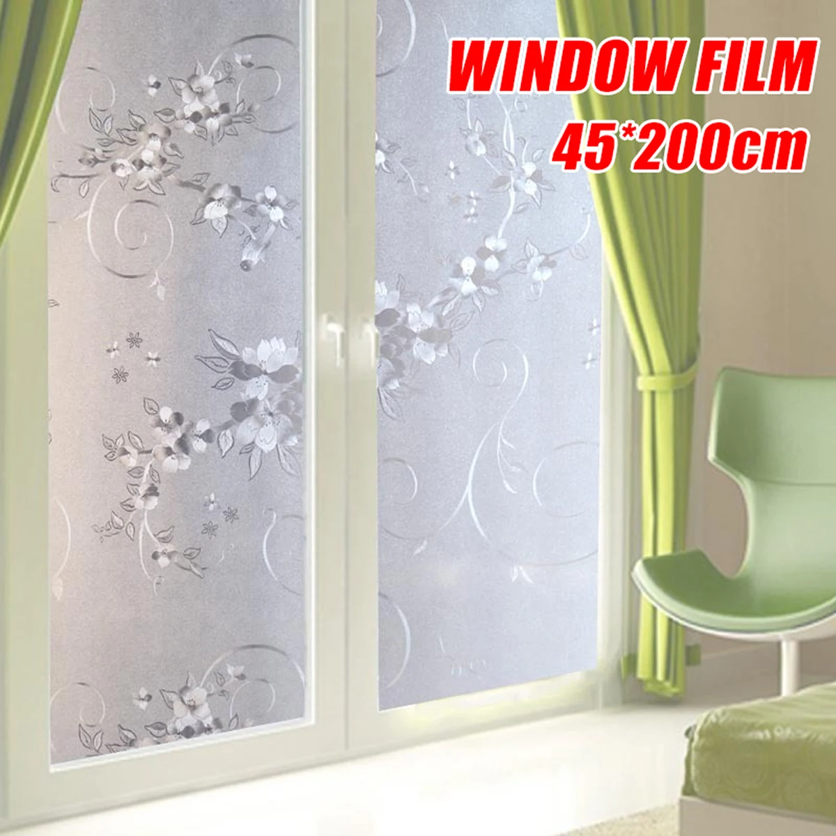 Window Stickers Glass Sticker Anti Look Privacy Film The New PET Electrostatic Glass Patch Window Film Self-adhesive Frosted