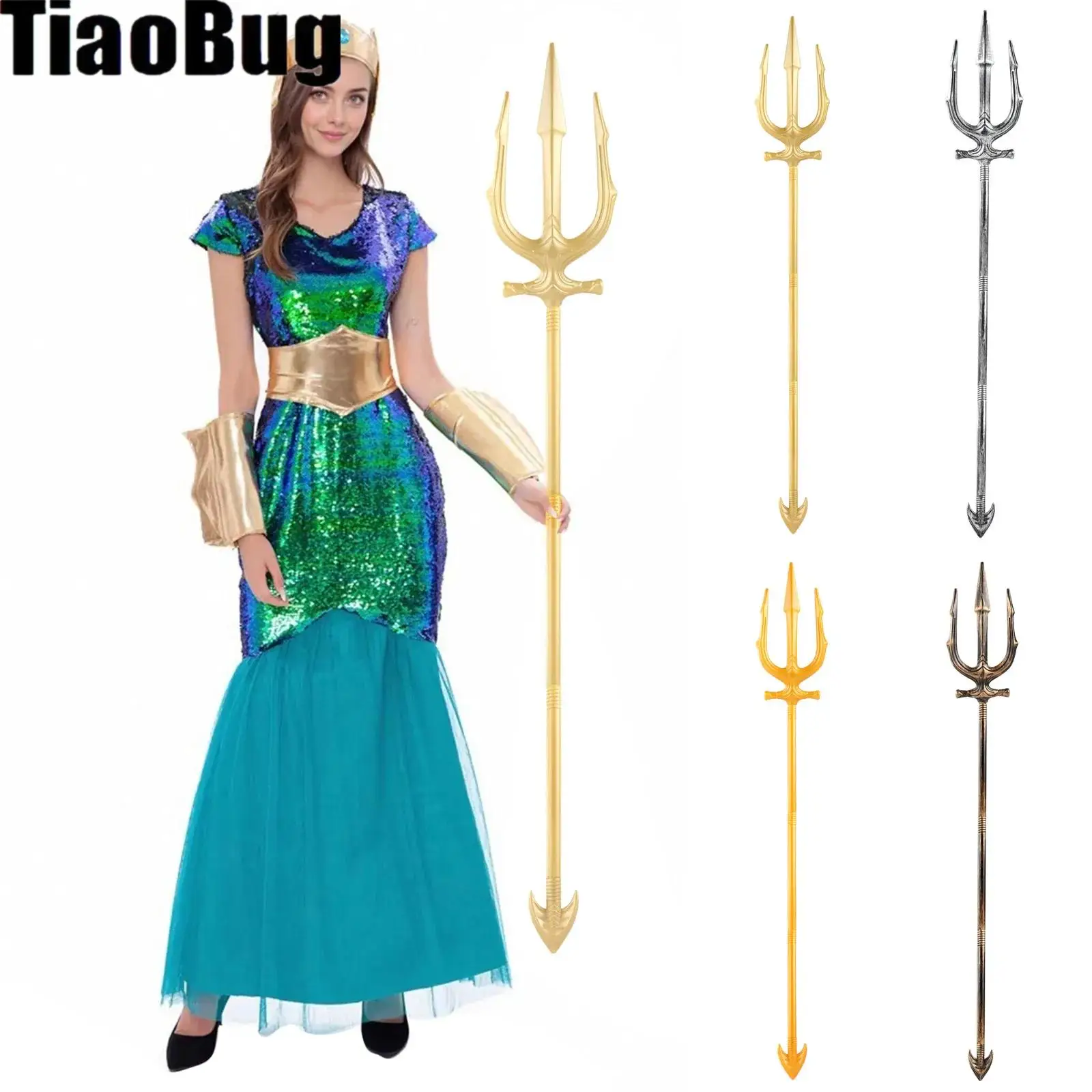 

Пластиковый сборный скипетр, трезубец, регулируемый аксессуар для косплея на Хэллоуин, реквизит для костюмов, вечеринок