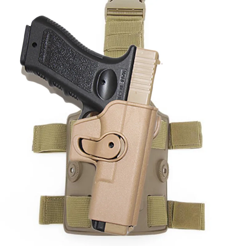 Tactical Drop Leg Gun Holster Airsoft Thigh Platform Case Adapter Hunting Accessory for Glock 17 19 22 26 31 Pistol Holder - view 5