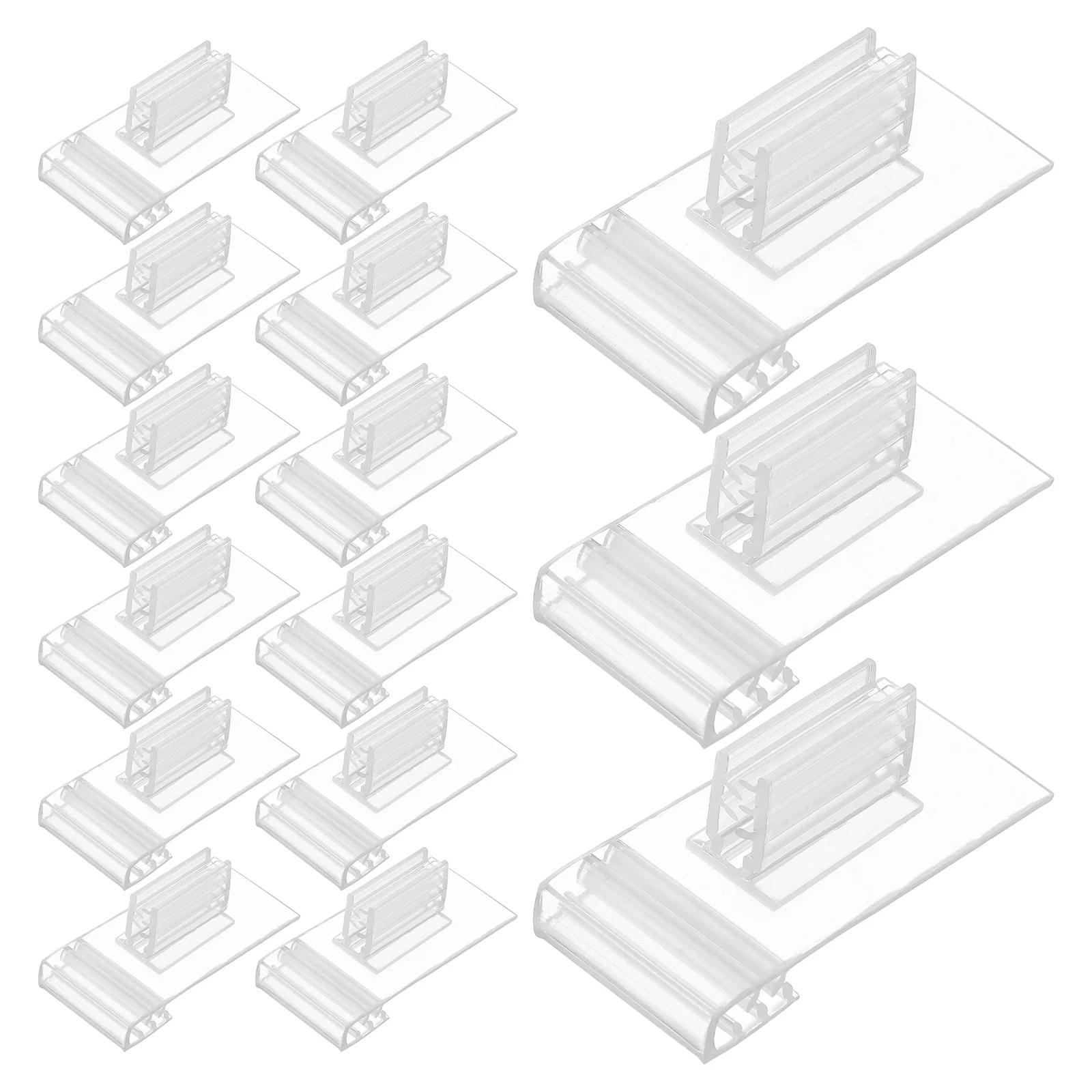 

20Pcs Transparent Label Display Clips Plastic Sign Holder Clamps for Retail Stores Supermarkets and Shopping Mall Shelving