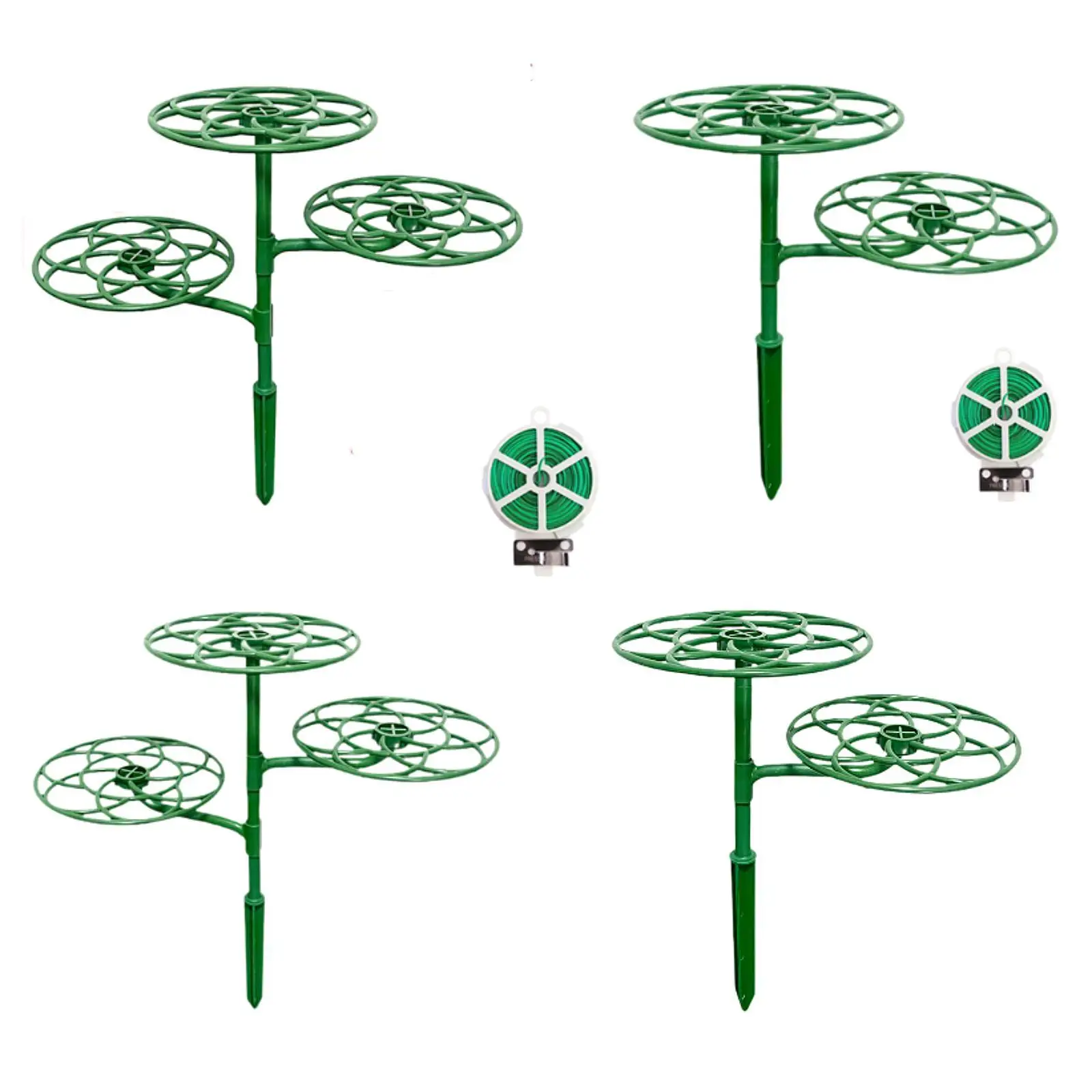 Plant Support Stakes Sunflower Support Ring Garden Stakes Flower Support Ring for Outdoor Roses Climbing Plant Tomatoes Balcony