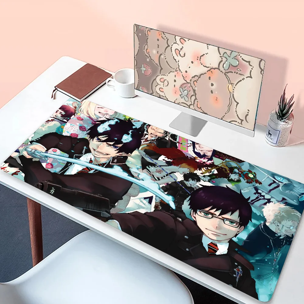 Large Mouse Pad Comic and electronic game Blue Exorcist mousepad is convenient to use with non slip suitable for desktop laptops