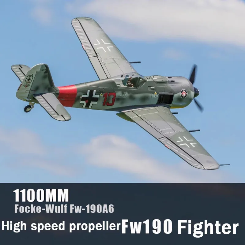 Freewing Rc 1.1m rozpiętość skrzydeł Fw-190 Fighter Focke Wulf A6 szybka Model samolotu śmigła symulacyjnego