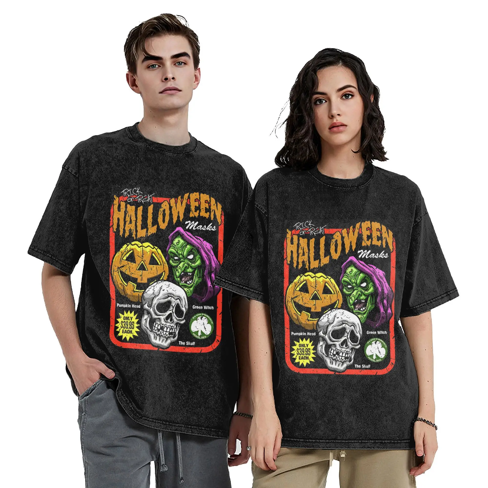 

Men Women Michael Myers Season of the Witch Washed T Shirts Horror Pure Cotton Clothing Novelty Round Neck T-Shirts