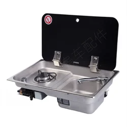 RV gas stove water basin, modified car living car accessories, trailer camel bed car 304 stainless steel vegetable basin