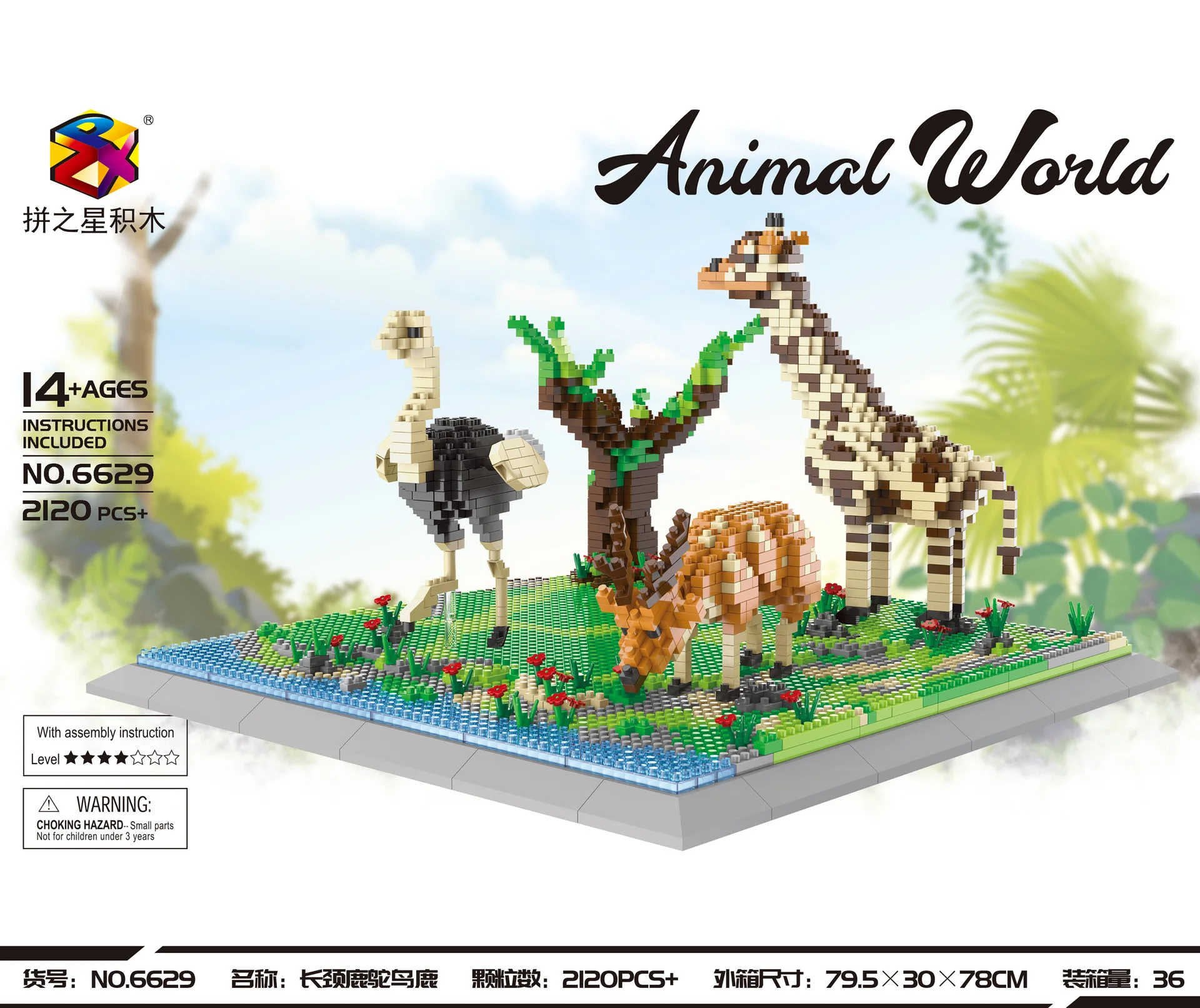 Animal World Series Micro Building Blocks Zoo Panda pappagallo animali marini pinguino Puzzle educazione Mini mattoni giocattoli per regalo per bambini