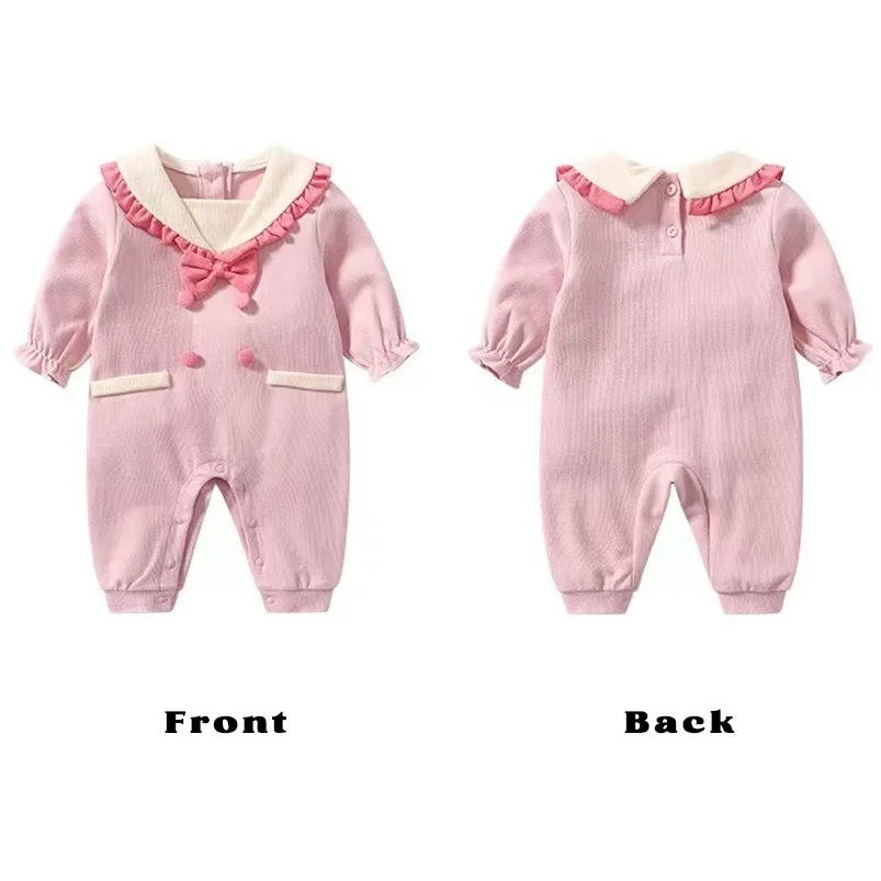 Baby Girl Jumpsuit, Butt Coat, Newborn Long Shorts Crawling Suit, Bodysuit, Infant Romper Clothes Sister Clothing Princess Dress