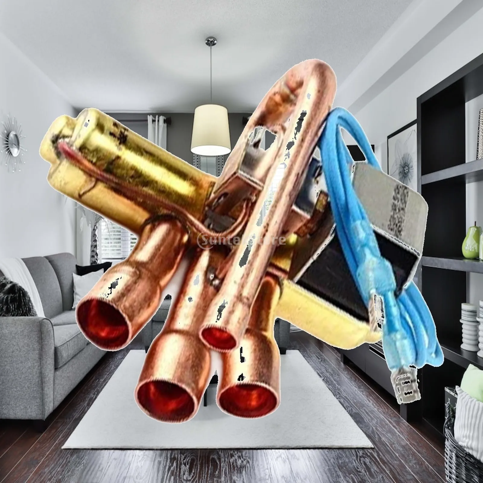 

Air Conditioning Four-way Reversing Valve Copper Leakproof Multiuse Air Conditioner Accessories for Apartment Home Central