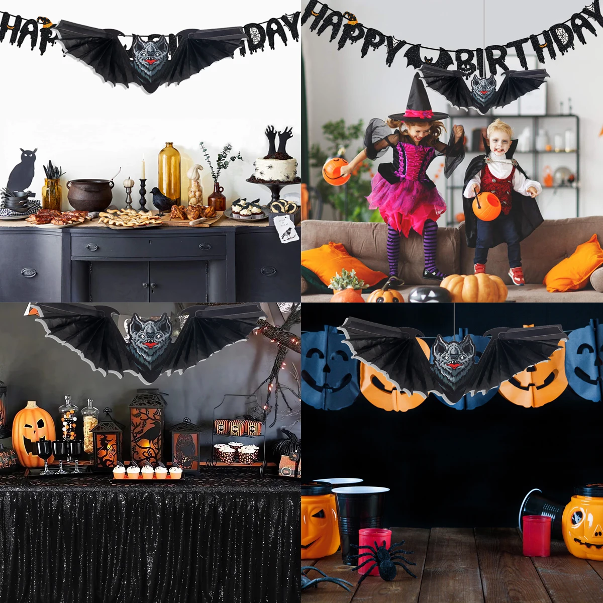 

Halloween Bat Pendant Happy Halloween Decorations Kids 2023 Halloween Home Decor Horror Atmosphere Party Supplies