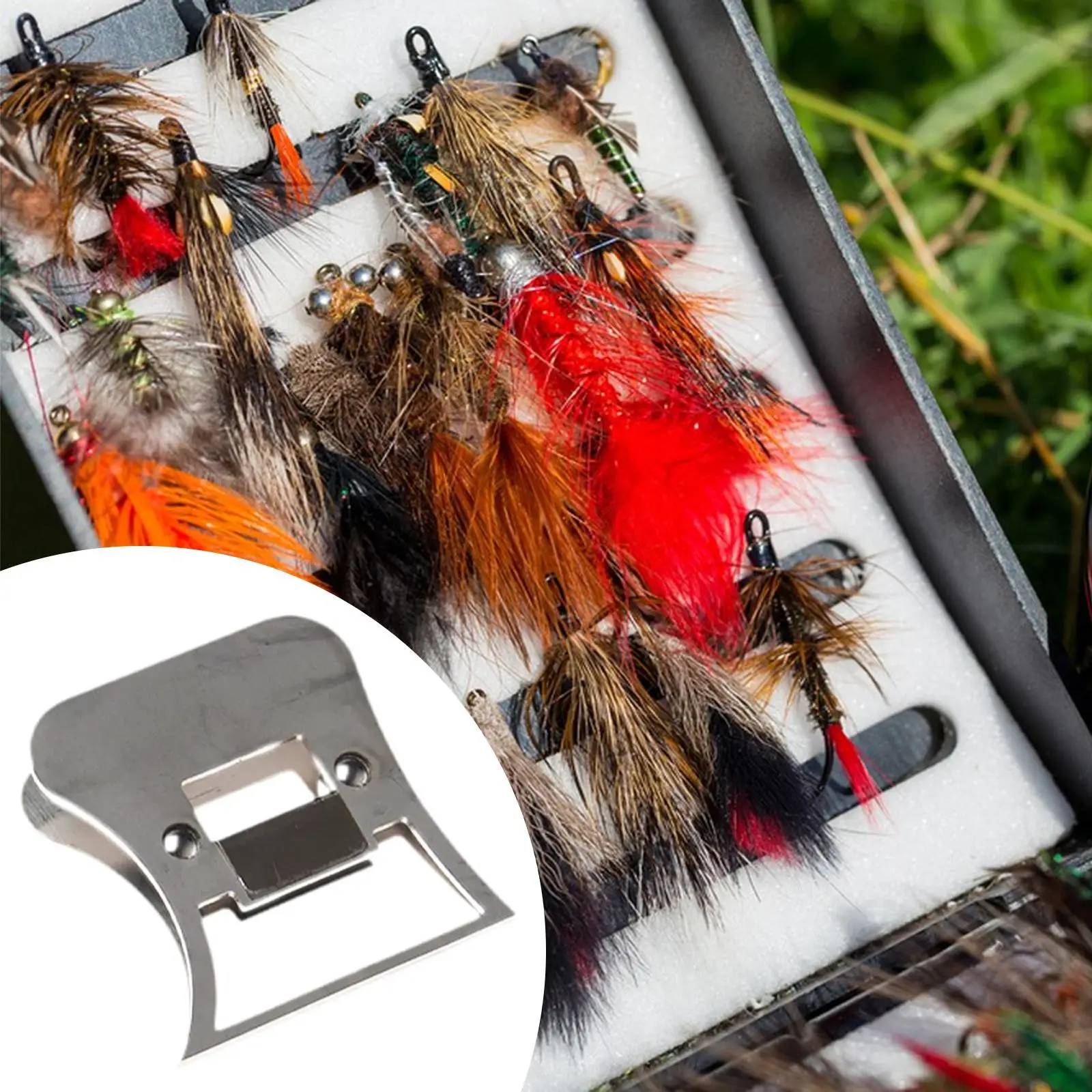 

Компактный портативный зажим для хакле из нержавеющей стали, прочные рыболовные аксессуары, сменные щипцы для перьев, инструмент для вязания мушек