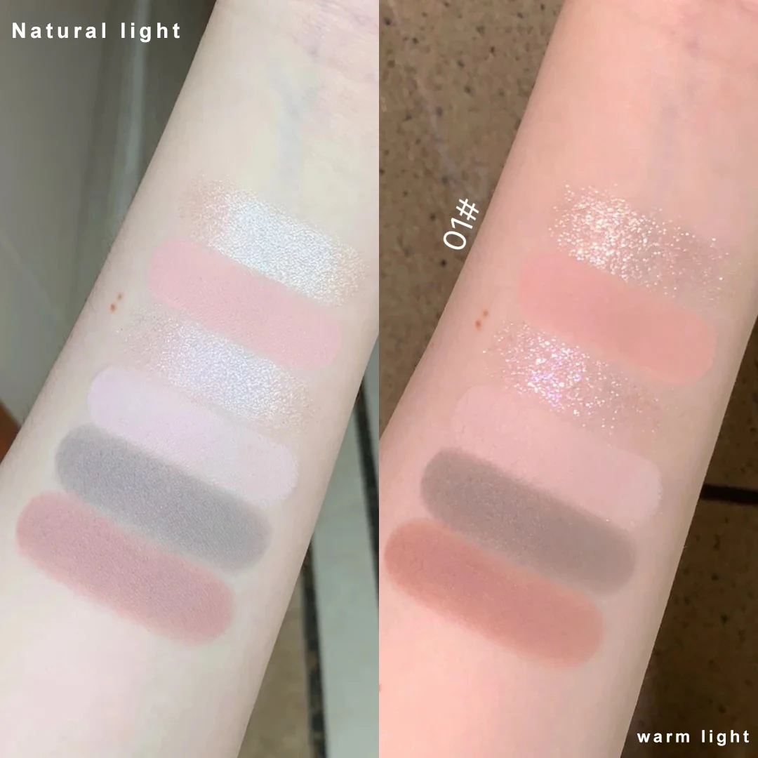 플라워 노즈 쉘즈 주얼 6색 메이크업 팔레트 매트 쉬머 고발색 롱래스팅 머메이드 아이섀도우 팔레트