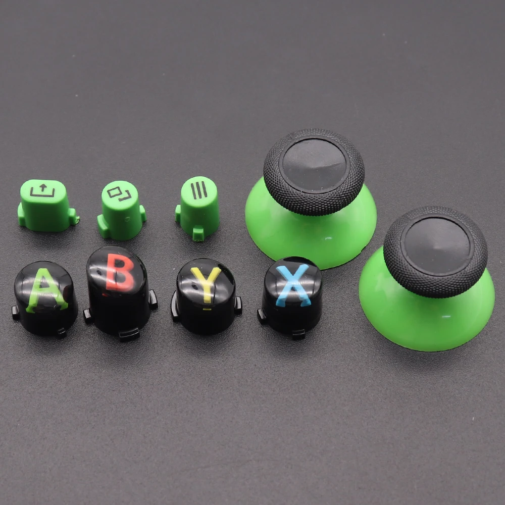 For XBox Series X S Core Controller Thumbsticks Caps ABXY View Menu Share Buttons Mod Kit Replacement Gamepad Repair Parts
