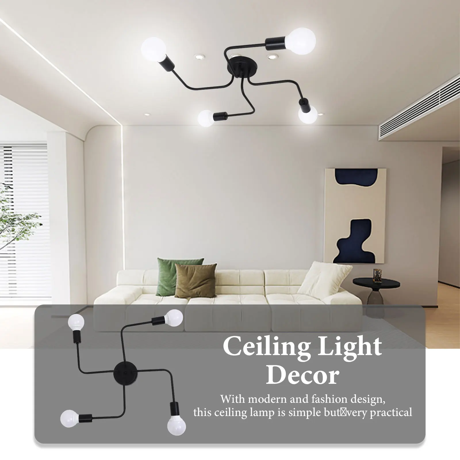 

Ceiling Lamp Iron Decorative Chandelier Modern Creative Light Fixture Bedroom Living Room Kid Room Hotel Coffee Shop